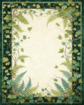 Forest Vine and Fern Border Rug