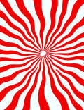 Radiant Red Sunburst Stripes Rug