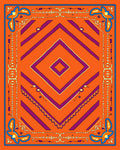 Bold Geometric Diamond Border Design Rug