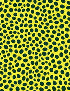 Yellow cheetah print scattered spots Rug