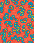 Bold Abstract Swirls Pattern Rug