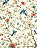 Vintage Bird Blossom Pattern Rug