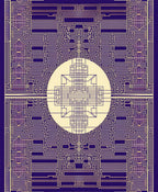 Art Deco Geometric Sun Pattern Rug
