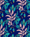 Bold Botanical Leaf Pattern Rug