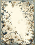 Elegant Floral Vine Scrollwork Design Rug