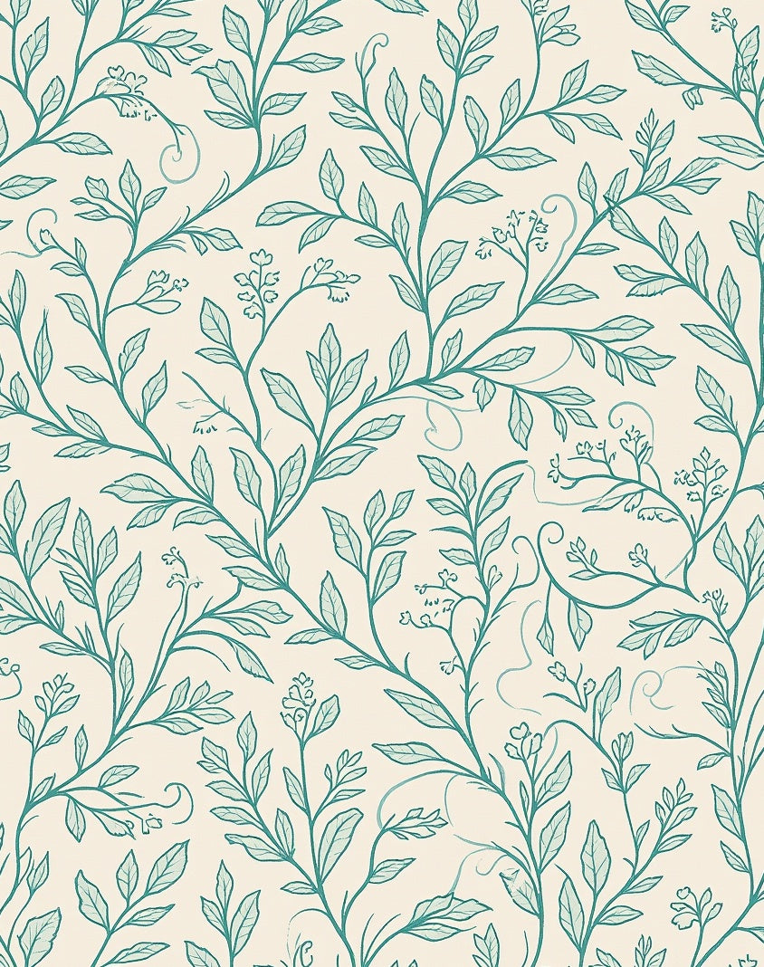 Botanical Vine Detailed Pattern Rug
