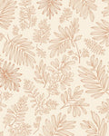 Terracotta Floral Outline Pattern Rug