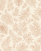 Terracotta Floral Outline Pattern Rug