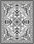 Intricate Floral And Creature Pattern Rug