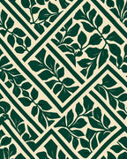 Botanical Lattice Pattern Rug
