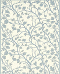 Blue Leaf Vine Pattern Rug