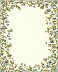 Botanical Floral Vine Border Rug