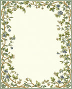 Botanical Floral Vine Border Rug
