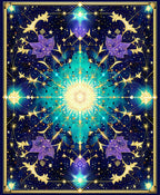Celestial Garden Mandala Inspired Design Rug