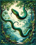 Enchanted Forest Serpent Swirl Rug