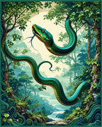 Enchanted Forest Serpent Swirl Rug