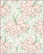 Soft Peach Floral Pattern Design Rug