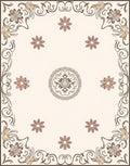 Ornate Floral Vine Patterned Rug