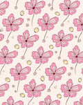 Pink Floral Pattern with Light Pink Accents Rug