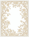Ornate Floral Vine Border Rug