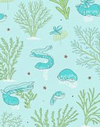 Aquatic Life pattern with Sea Plants Rug