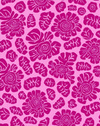 Pink Floral Pattern Art Rug