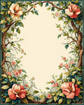 Enchanting Floral Vine Garden Design Rug