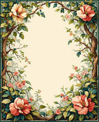 Enchanting Floral Vine Garden Design Rug