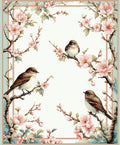 Spring Blossom Birds and Branches Rug