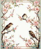Spring Blossom Birds and Branches Rug