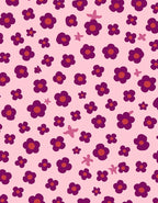 Charming Pink Floral Pattern Design Rug