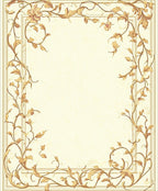 Classical Floral Vine Border Design Rug