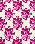 Pink Camouflage Checkerboard Pattern Rug