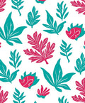 Vibrant Floral Leaf Pattern Rug