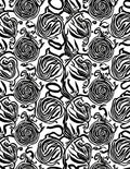 Bold Rose Faces Abstract Pattern Rug