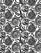 Bold Rose Faces Abstract Pattern Rug