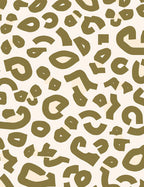 Olive Abstract Animal Print Rug