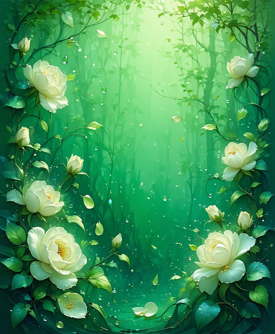Enchanted Garden Floral Pattern Rug