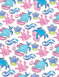 Playful Turtle Coral Sea Design Rug