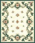 Vintage Floral Scroll Ornament Pattern Rug
