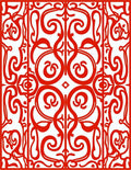 Bold Red Swirl Abstract Pattern Rug