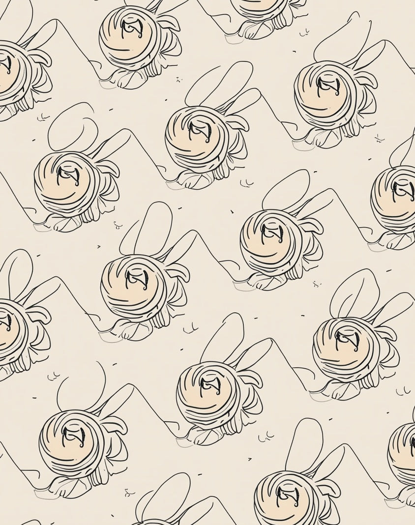 Whimsical Bunny Zigzag Pattern Design Rug
