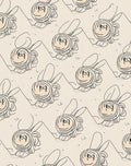 Whimsical Bunny Zigzag Pattern Design Rug