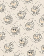 Whimsical Bunny Zigzag Pattern Design Rug