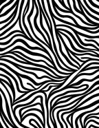 Monochrome Zebra Stripe Abstract Pattern Rug