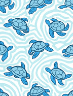 Blue Turtle Wavy Pattern Rug