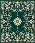 Ornate Floral Vines Patterned Rug