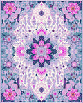 Whimsical Floral Mandala Pattern Rug