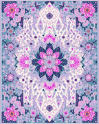 Whimsical Floral Mandala Pattern Rug