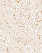 Sketchy Rose Pattern Delight Rug